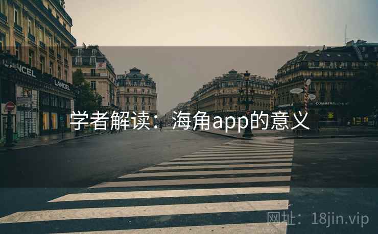 学者解读：海角app的意义