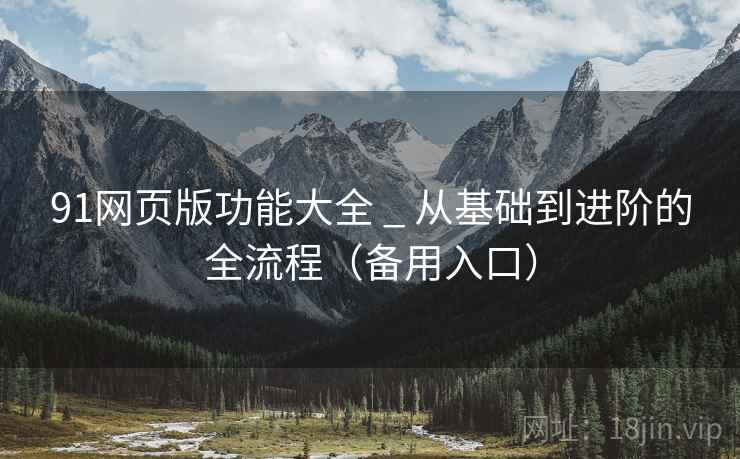 91网页版功能大全 _ 从基础到进阶的全流程(备用入口)